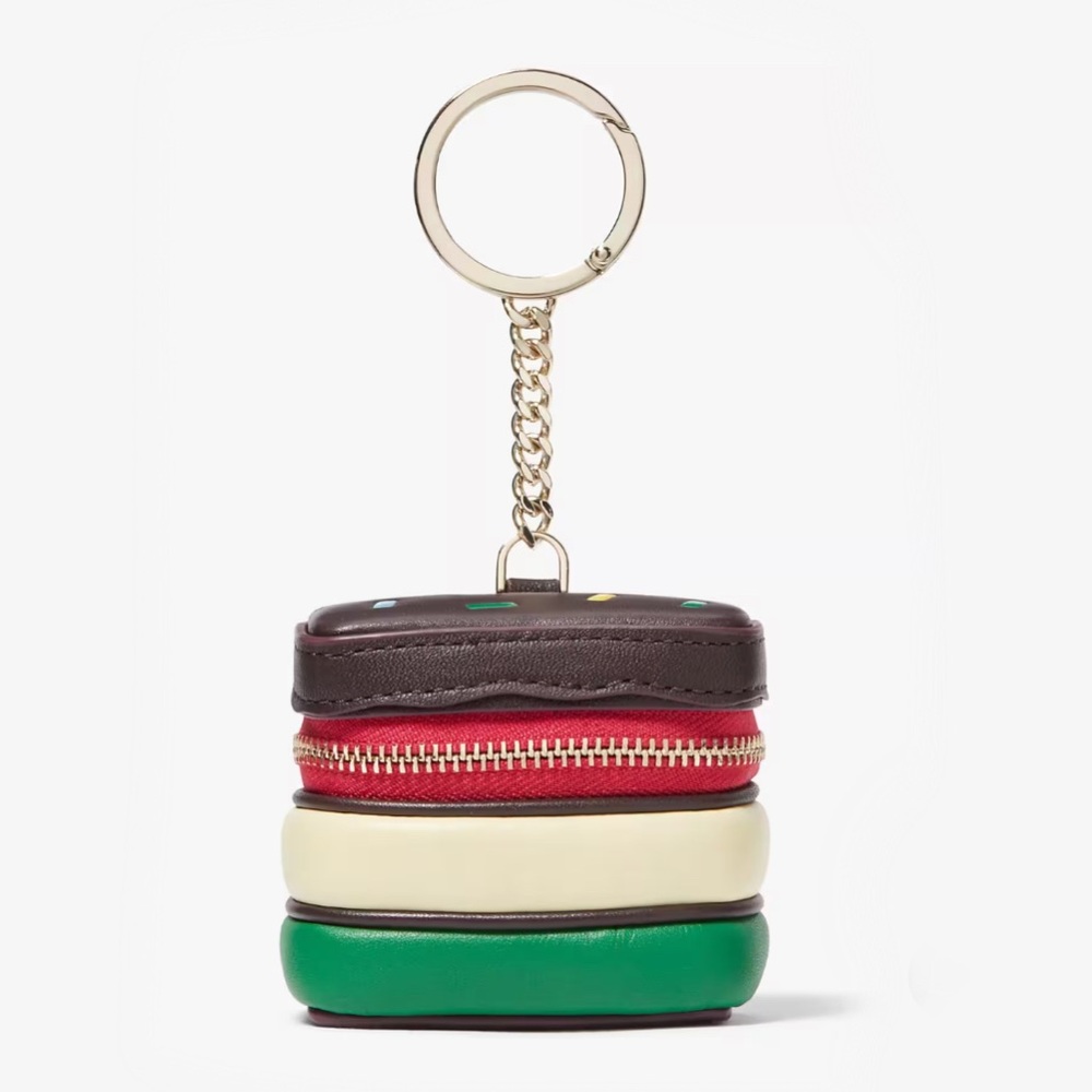 ♠️Kate Spade Dolci 3D Multi-Layered Italian Rainbow Cookie Coin Purse Keychain